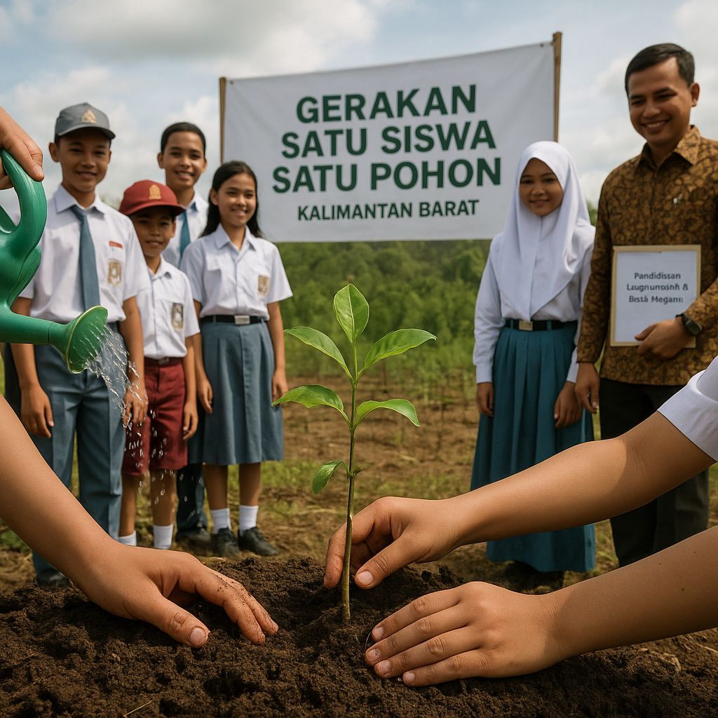 Gerakan 'Satu Siswa Satu Pohon' di Kalimantan Barat Integras...