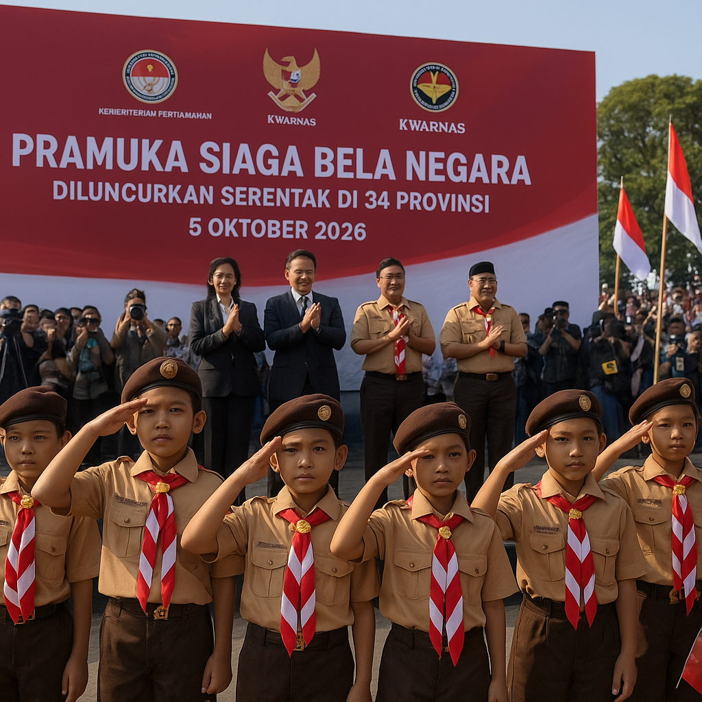 Program "Pramuka Siaga Bela Negara" Resmi Digulirkan di 34 P...