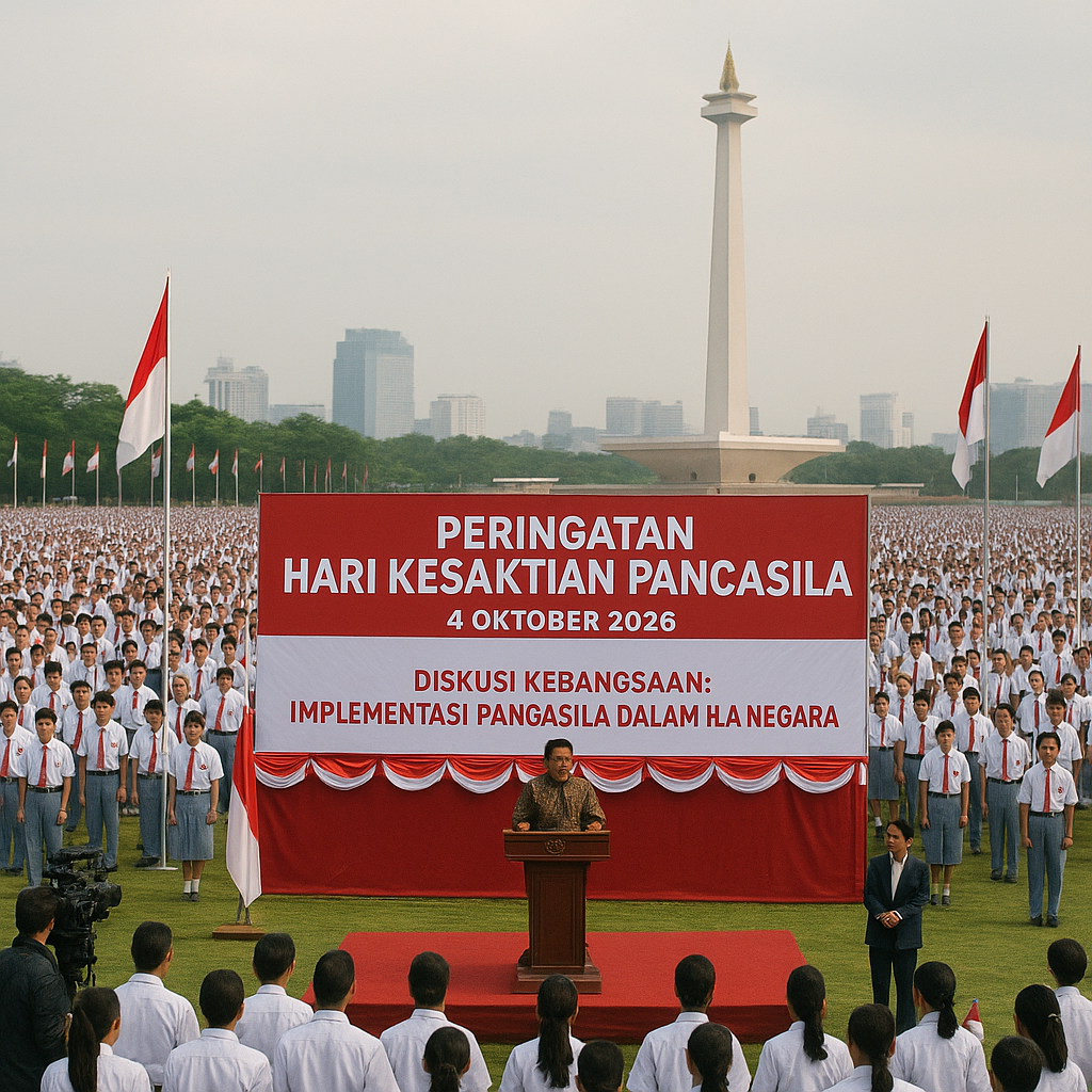 Peringatan Hari Kesaktian Pancasila: Ribuan Pelajar Ikuti Upacara dan Diskusi Kebangsaan