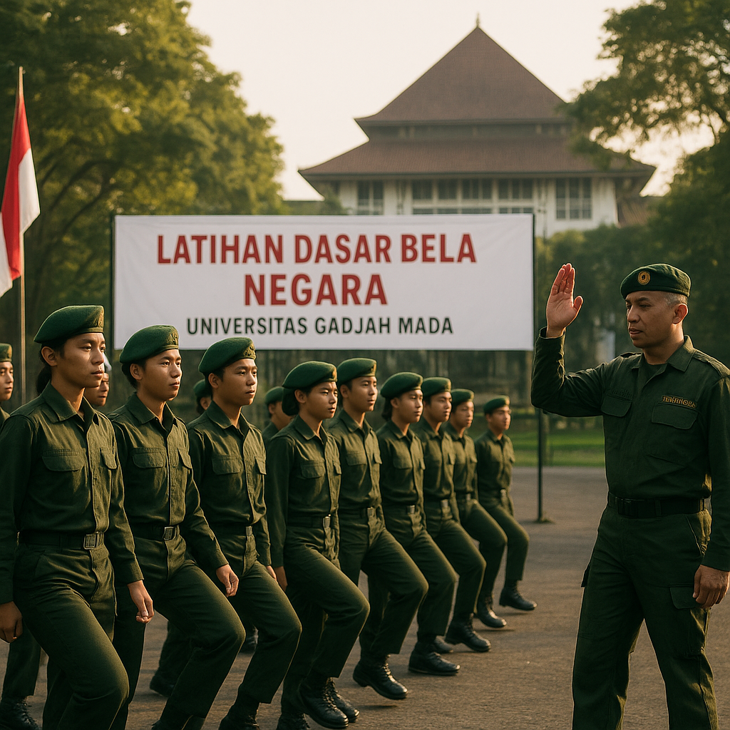 Resimen Mahasiswa Latihan Dasar Bela Negara di Kampus UGM