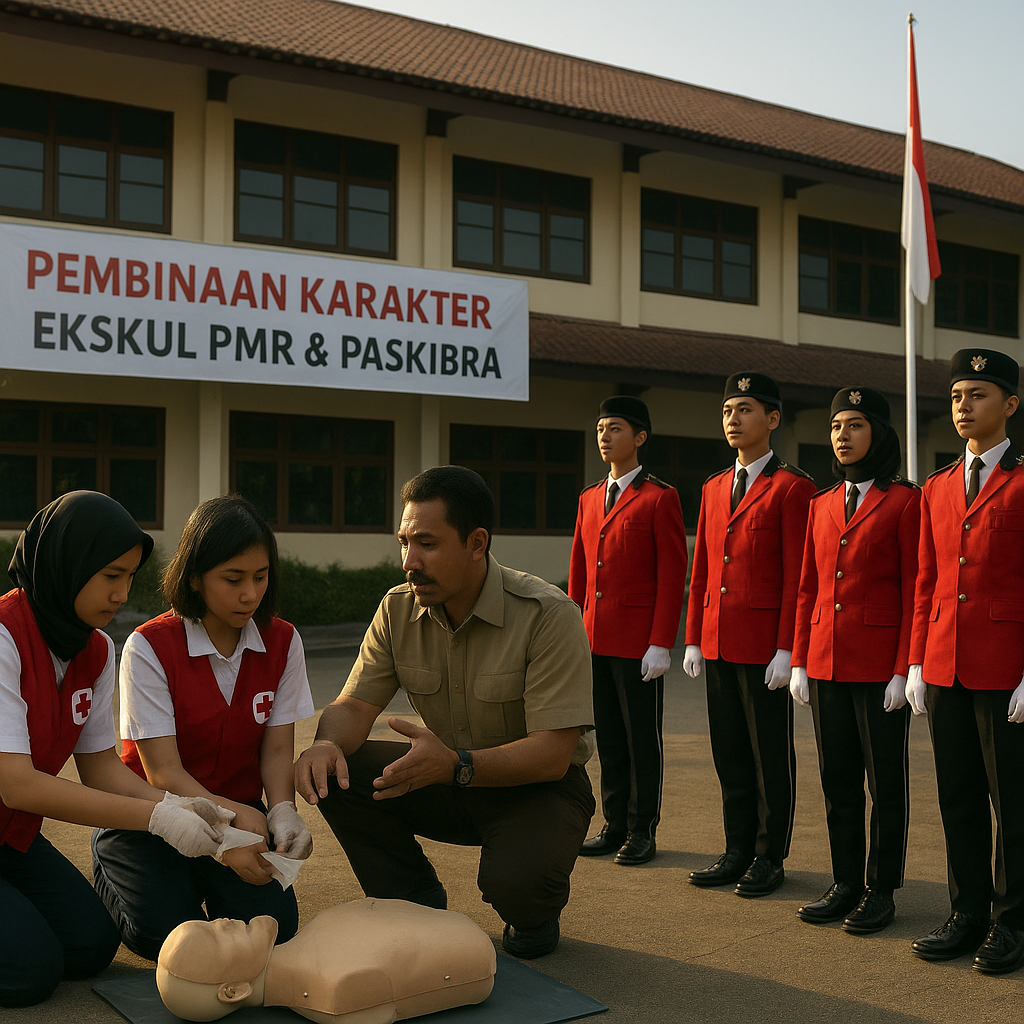 Pembinaan Karakter melalui Ekskul "Palang Merah Remaja" dan "Paskibra" Diperkuat di Sekolah Menengah