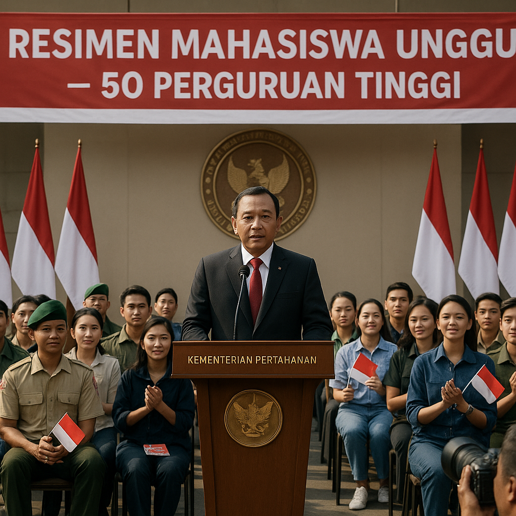 Menhan Resmikan Program 'Resimen Mahasiswa Unggul' di 50 Perguruan Tinggi