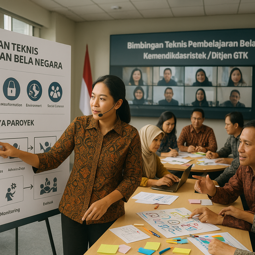 Guru PPKN Seluruh Indonesia Ikuti Bimbingan Teknis Pembelajaran Bela Negara Berbasis Proyek