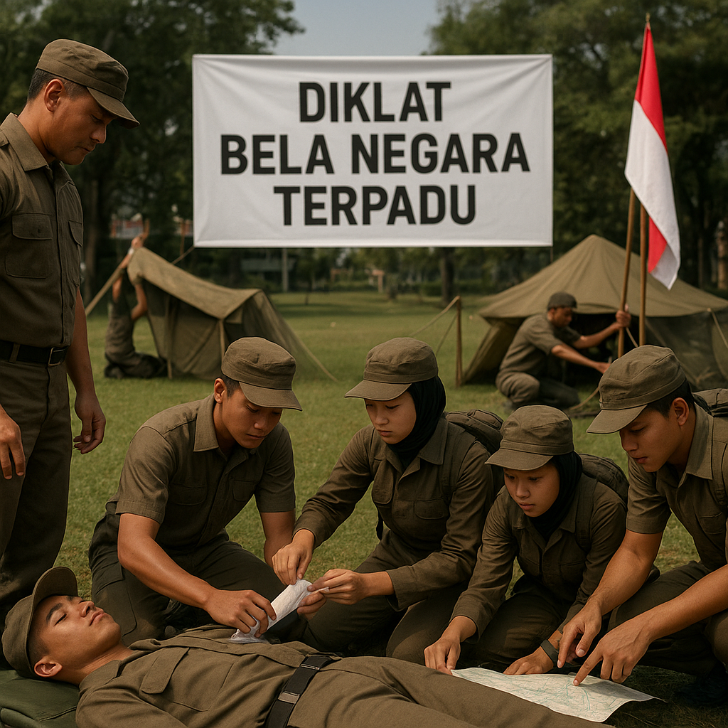 Resimen Mahasiswa ITS Surabaya Gelar Diklat Belanegra Terpadu dengan Materi Pertolongan Pertama dan Navigasi Medan