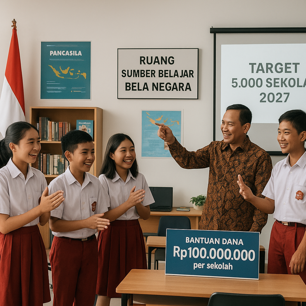 Pemerintah Targetkan 5.000 Sekolah Miliki Ruang Sumber Belajar Bela Negara pada 2027