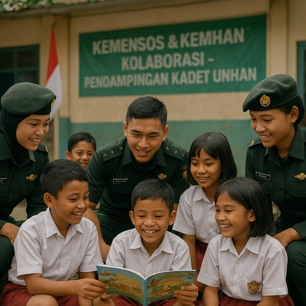 Kemensos dan Kemhan Kolaborasi Berangkatkan Kadet Unhan Dampingi Siswa Sekolah Rakyat