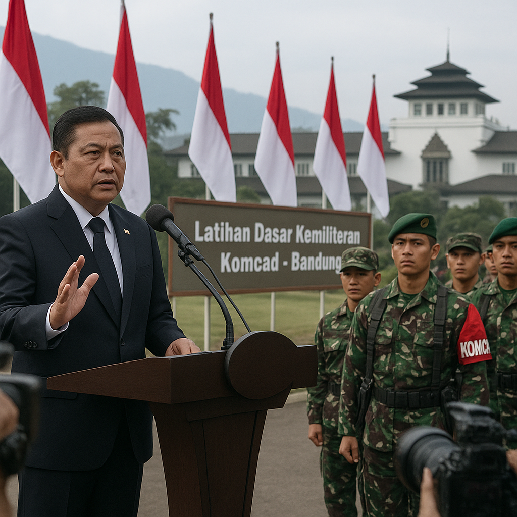 Menhan Tekankan Bela Negara dan Patriotisme kepada Siswa Latsarmil Komcad