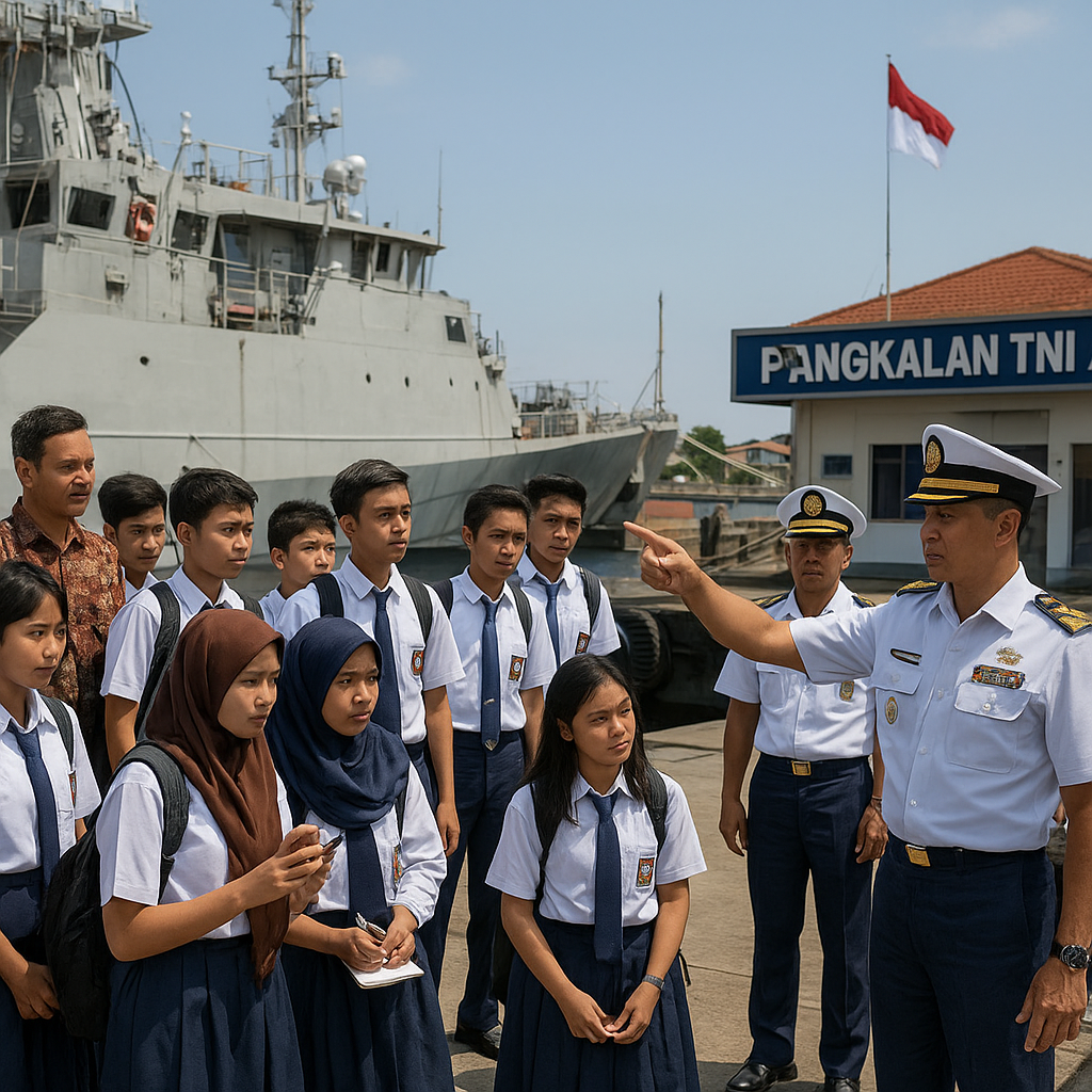 Siswa SMA Ikuti 'Program Sekolah Pertahanan' dengan Kunjunga...