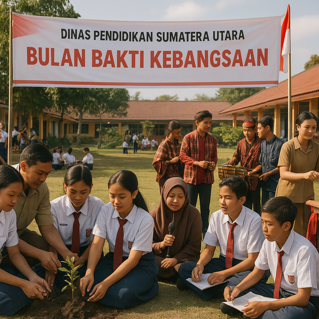 Dinas Pendidikan Sumatera Utara Canangkan Bulan Bakti Kebang...