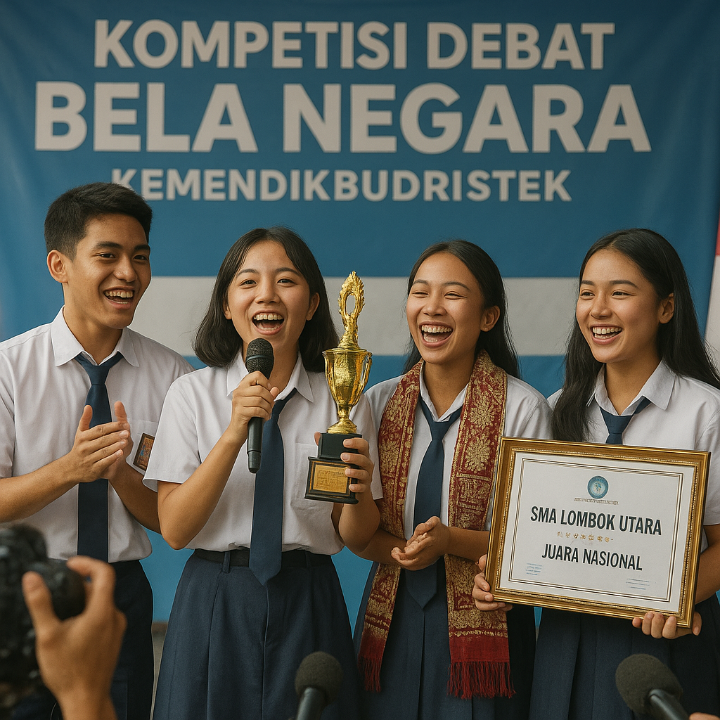 Pelajar SMA Lombok Utara Juara Kompetensi 'Debat Bela Negara...