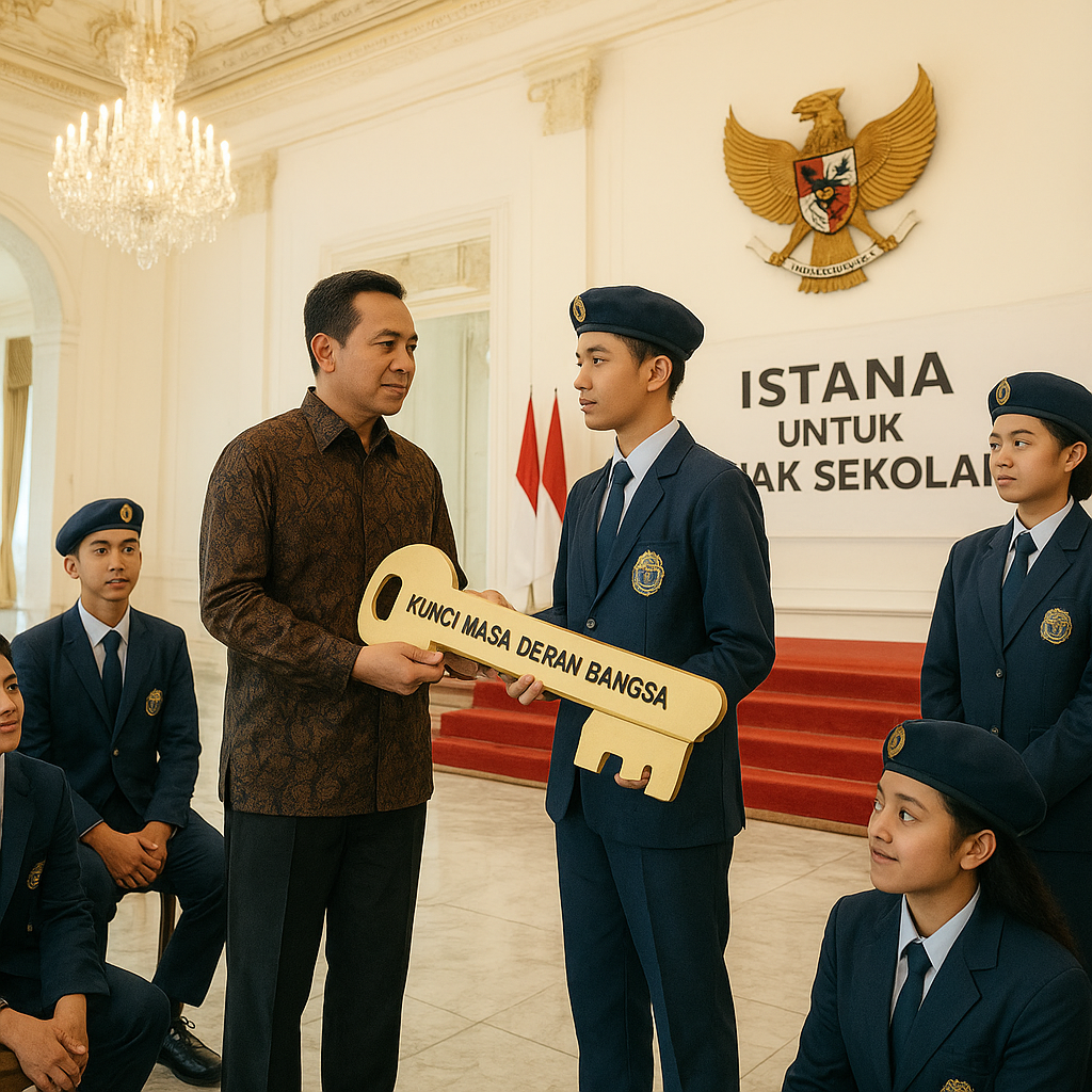 Siswa SMA Taruna Nusantara 'Kuasai' Istana, Presiden Titipka...