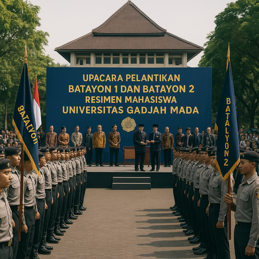 Univeristas Gadjah Mada Kukuhkan Dua Batalyon Resimen Mahasi...