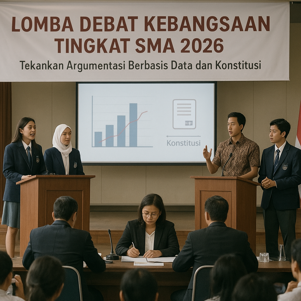 Lomba Debat Kebangsaan Tingkat SMA 2026, Tekankan Argumentas...