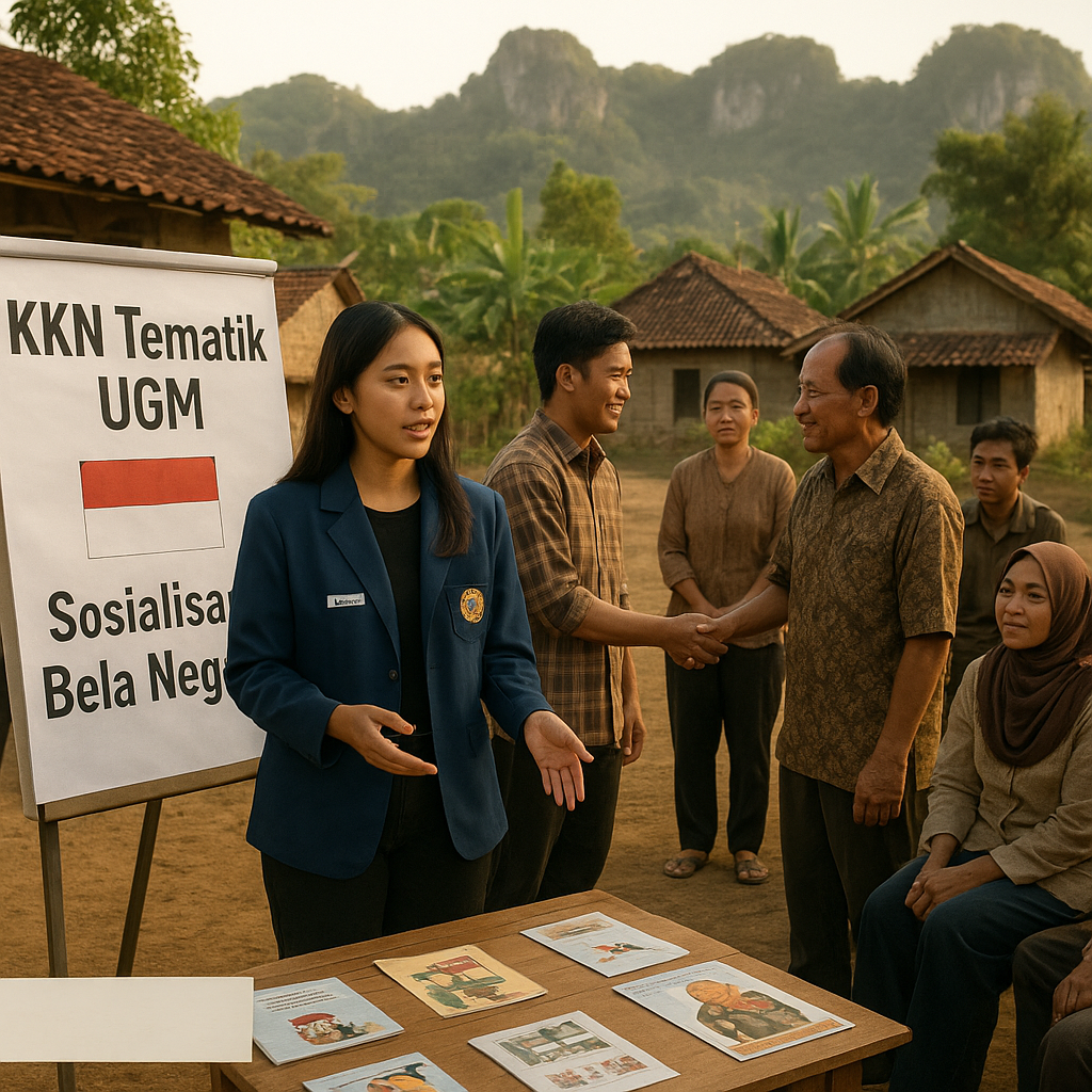 KKN Tematik Mahasiswa UGM Fokus pada Sosialisasi Bela Negara...