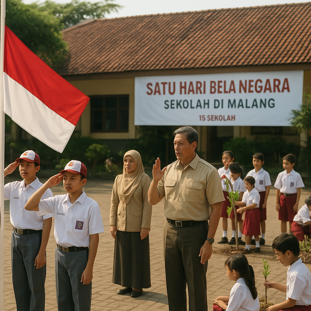 Sekolah di Malang Terapkan Program 'Satu Hari Bela Negara' s...