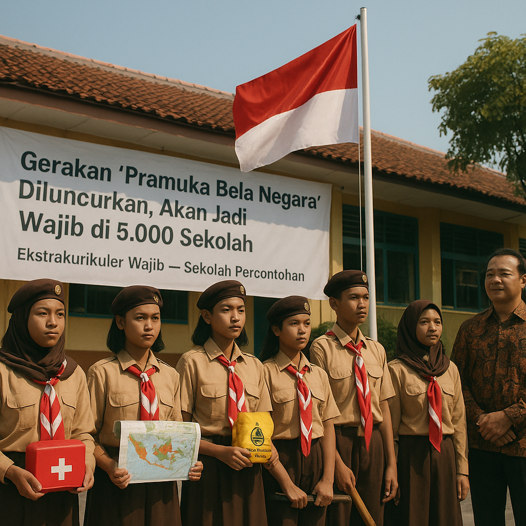Gerakan 'Pramuka Bela Negara' Diluncurkan, Akan Jadi Ekstrak...