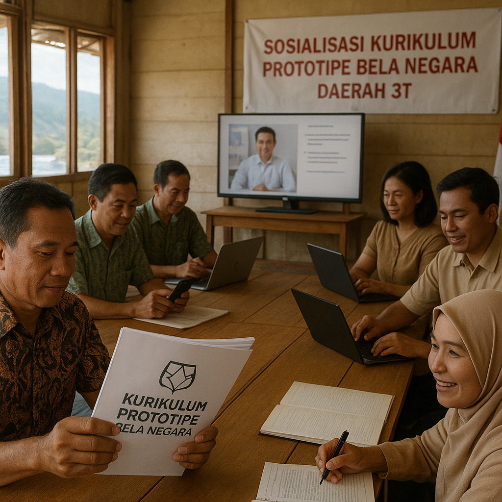 Sosialisasi Kurikulum Prototipe Bela Negara di Daerah 3T, Gu...