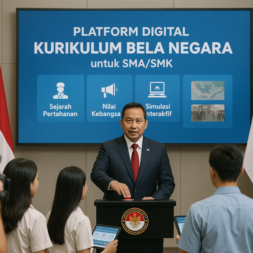 Menhan Luncurkan Platform Digital Kurikulum Bela Negara untu...