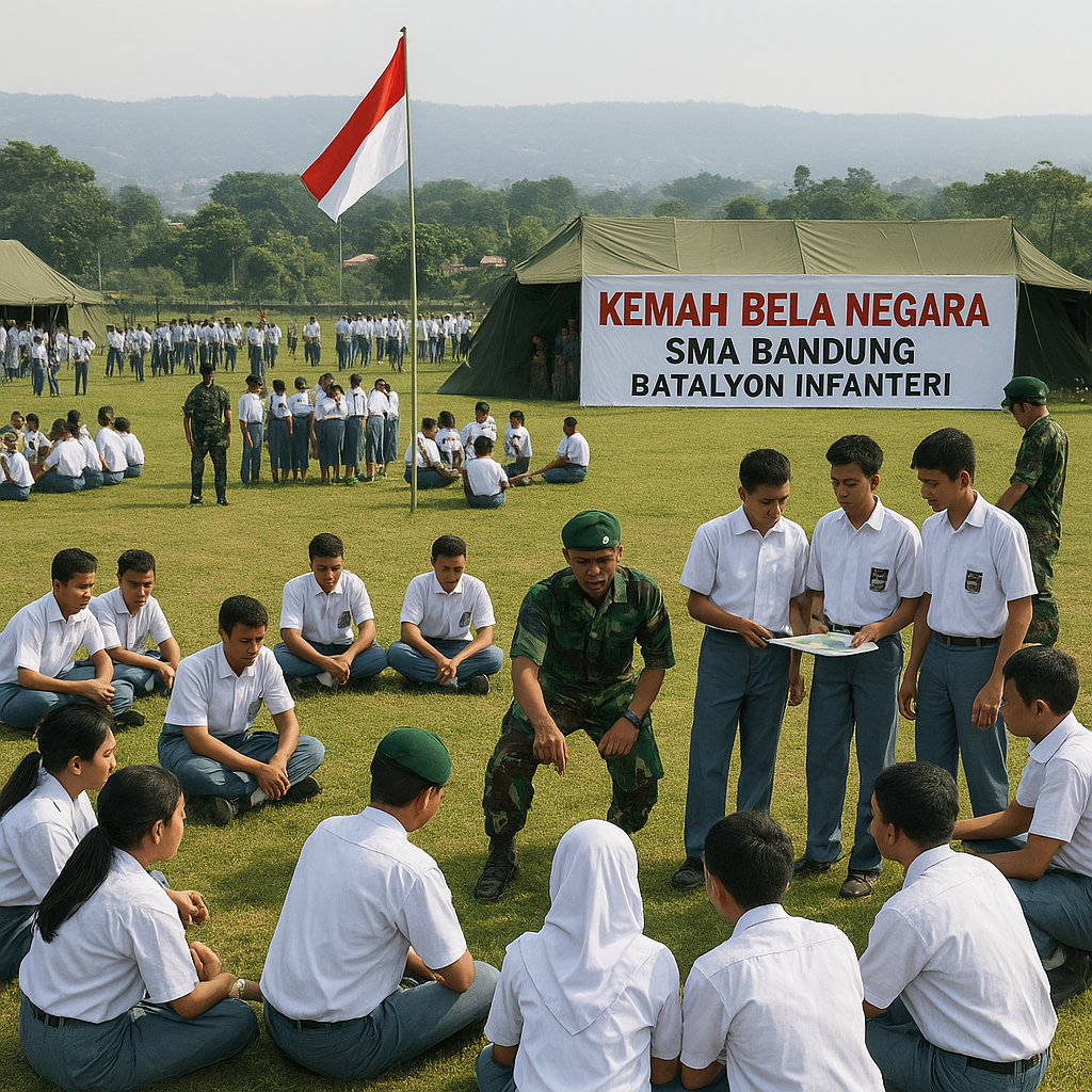 Ratusan Pelajar SMA Ikuti Kemah Bela Negara di Batalyon Infa...