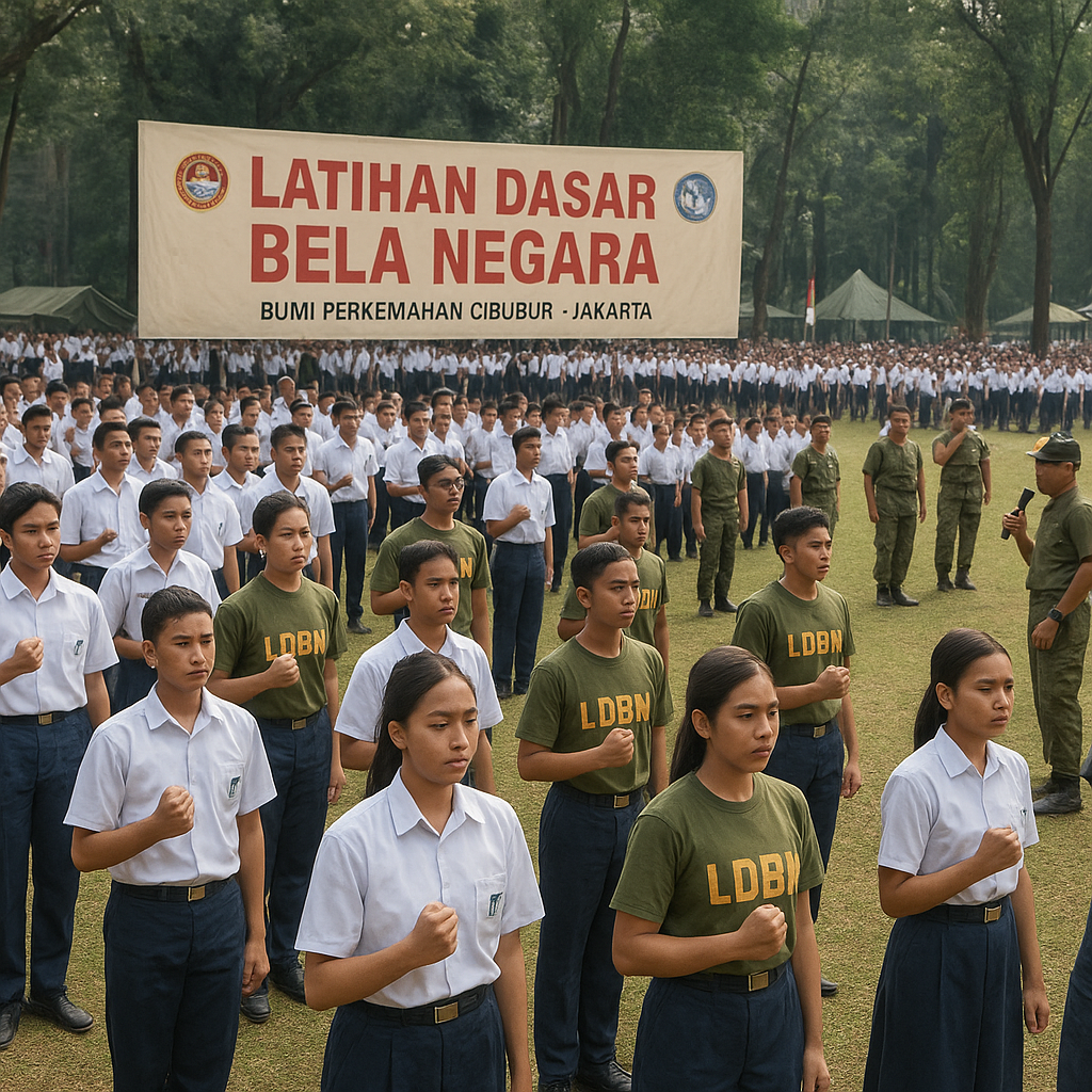 Latihan Dasar Bela Negara bagi Siswa SMA Digelar di Bumi Per...