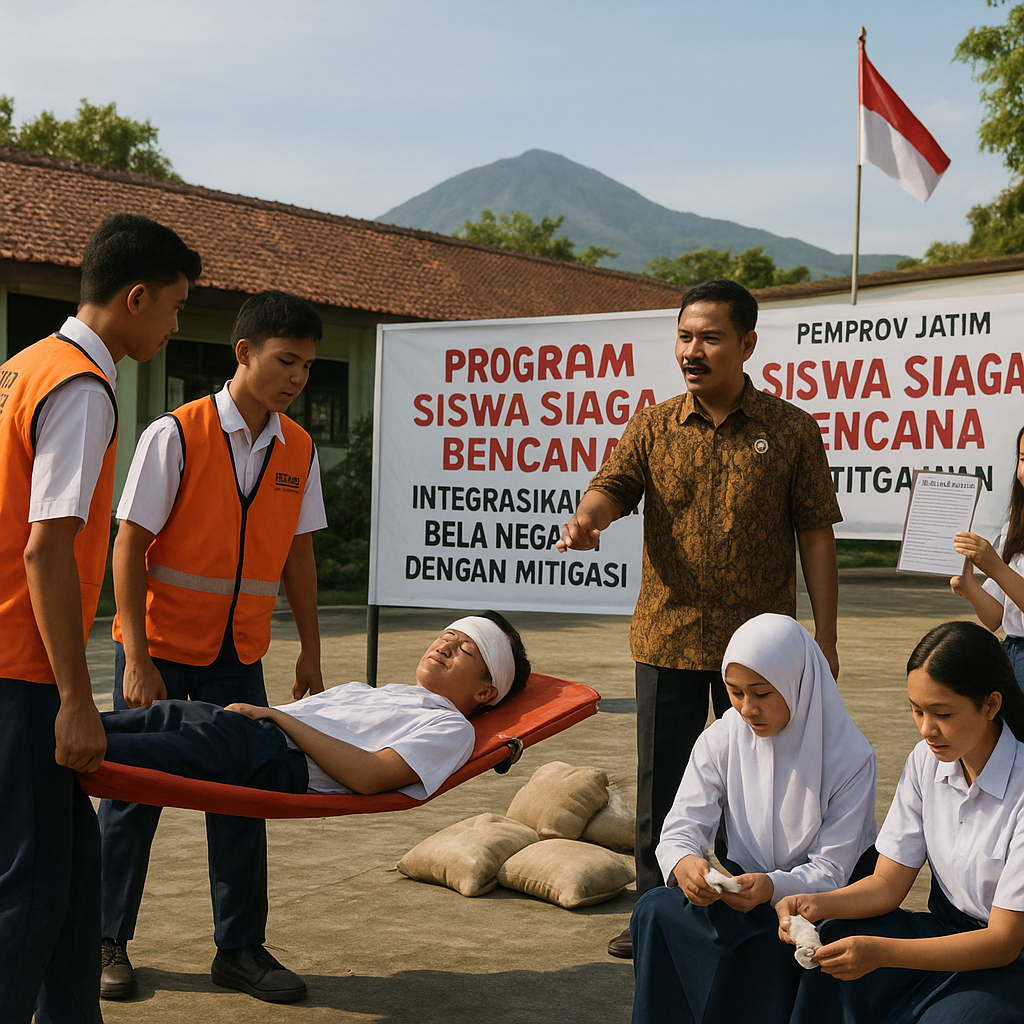 Pemprov Jatim Galakkan Program 'Siswa Siaga Bencana' Integra...