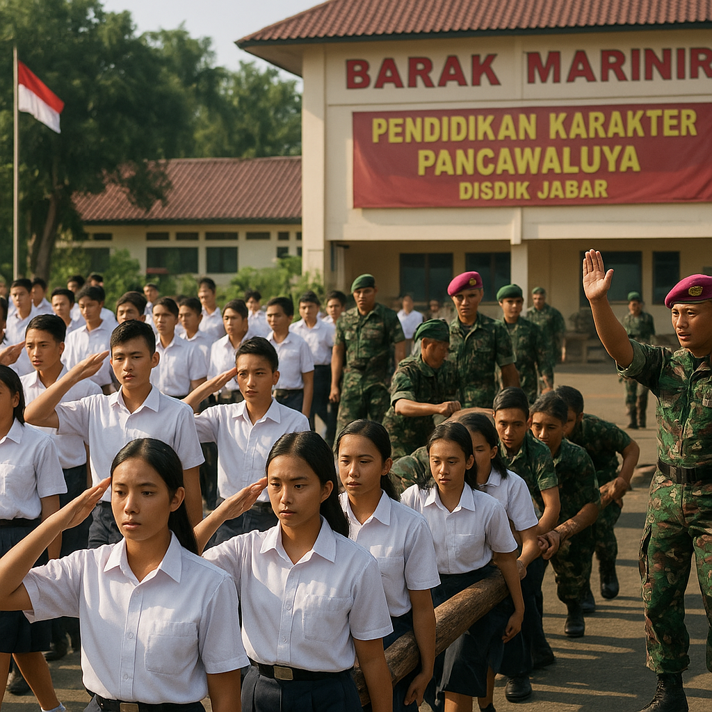 Dilepas Disdik Jabar, Ratusan Siswa Ikuti Pendidikan Karakte...