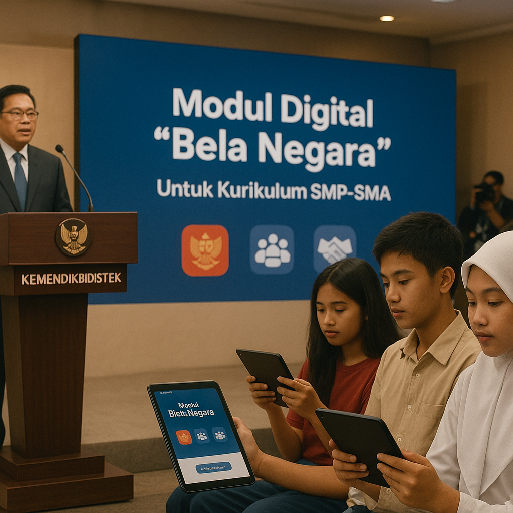 Kementerian Pendidikan Luncurkan Modul Digital 'Bela Negara'...