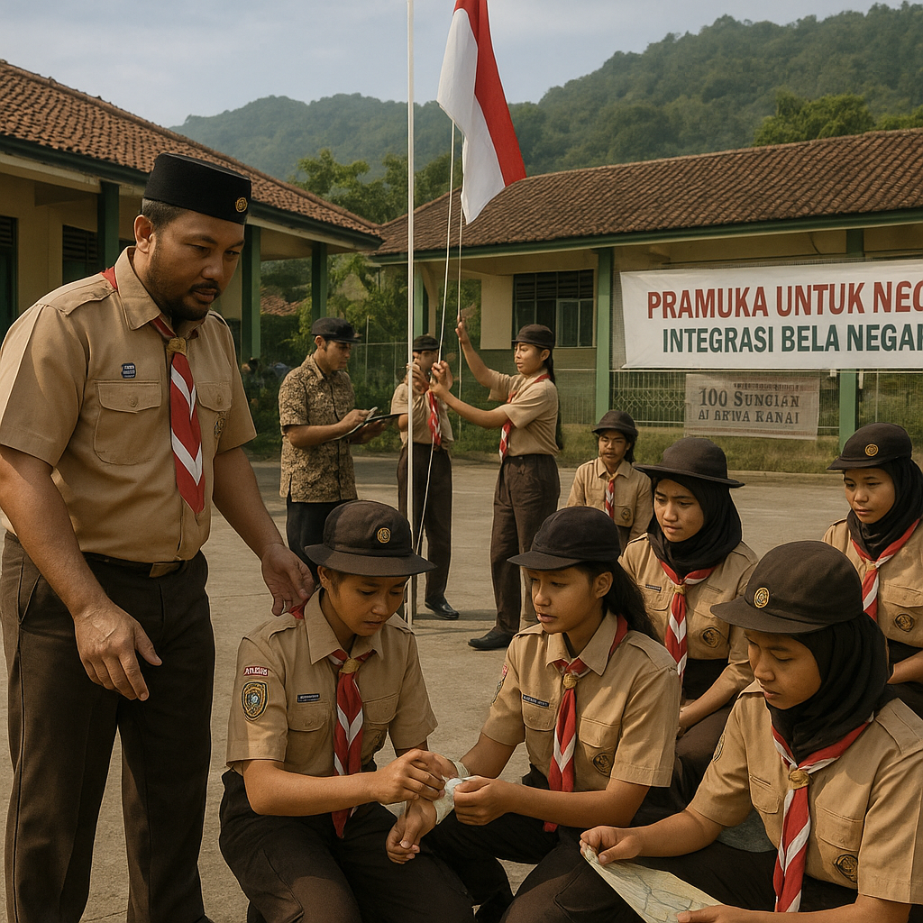 Kegiatan Pramuka Integrasi Bela Negara Digelar di 100 Sekola...