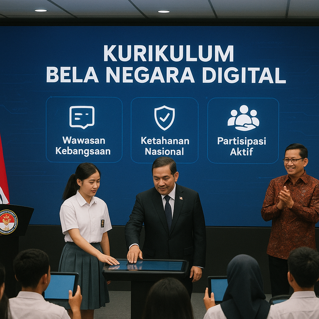 Kemenhan Luncurkan Kurikulum Bela Negara Digital untuk Sekol...