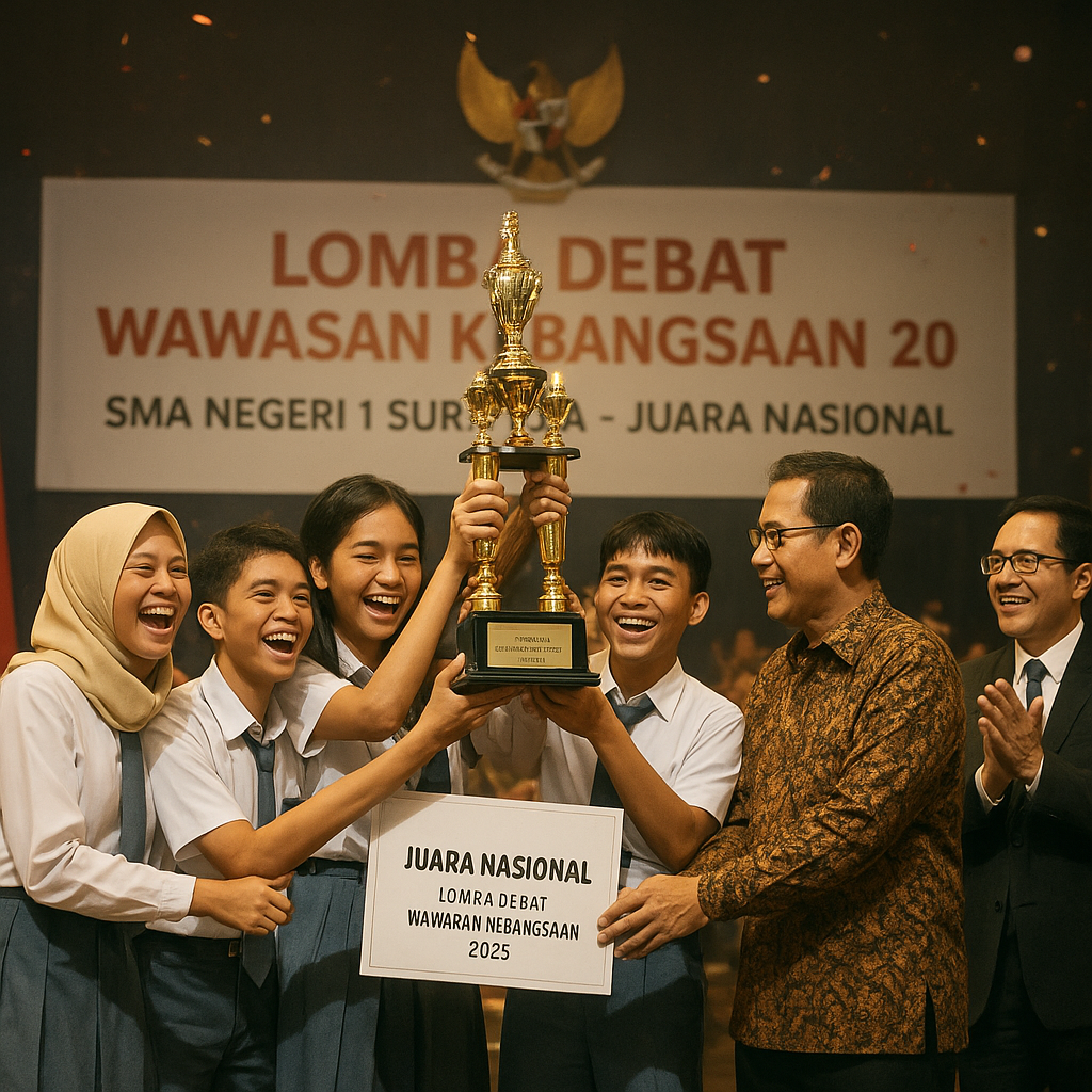 Siswa SMA Negeri 1 Surabaya Juara Nasional Lomba Debat Wawas...