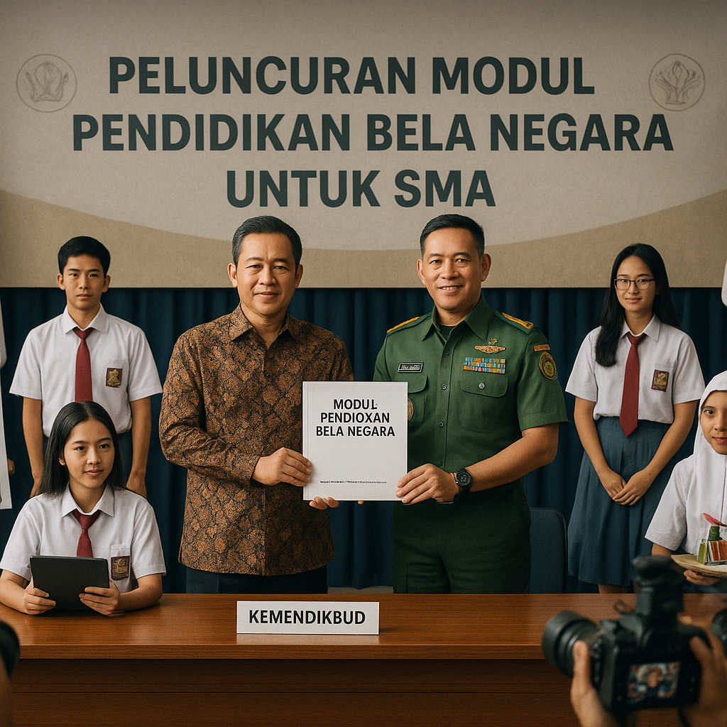 Kemendikbud dan Kemhan Luncurkan Modul 'Pendidikan Bela Nega...