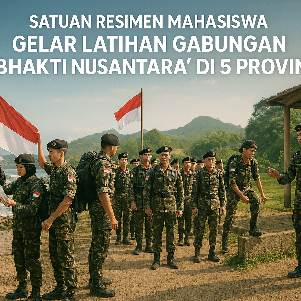 Satuan Resimen Mahasiswa Gelar Latihan Gabungan 'Bhakti Nusa...