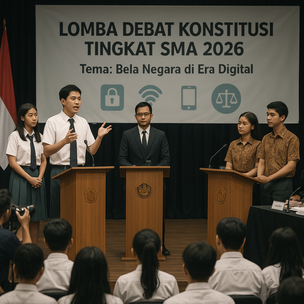 Lomba Debat Konstitusi Tingkat SMA Bahas Isu Bela Negara di...