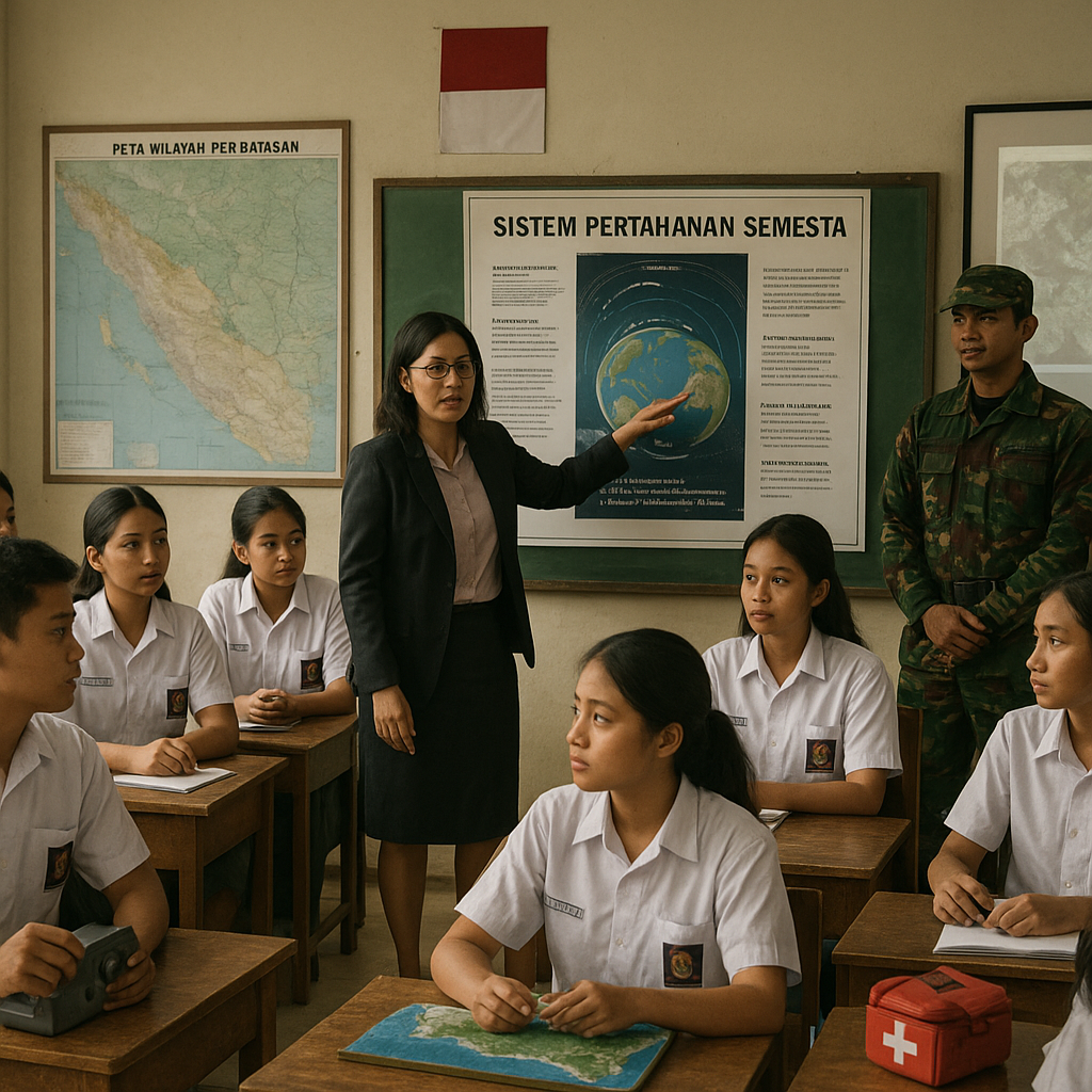 Kurikulum Muatan Lokal 'Sistem Pertahanan Semesta' Diterapka...
